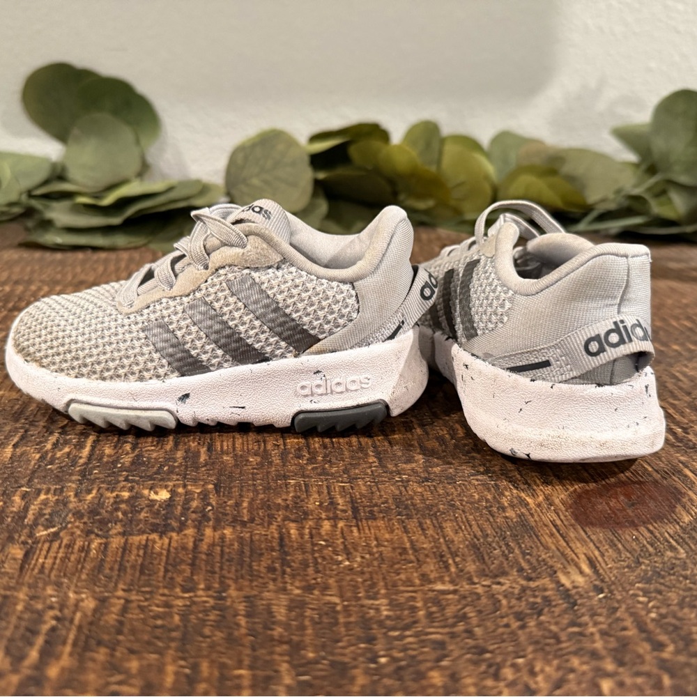Adidas Kids Light Gray Sneakers